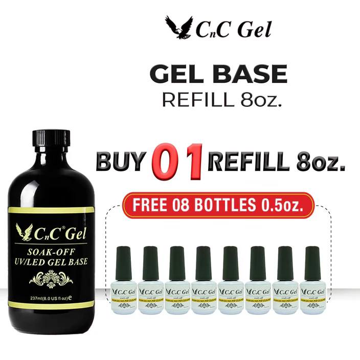 CNC Base 8oz Refill, Buy 1 Get 8 pcs CNC Base 0.5oz