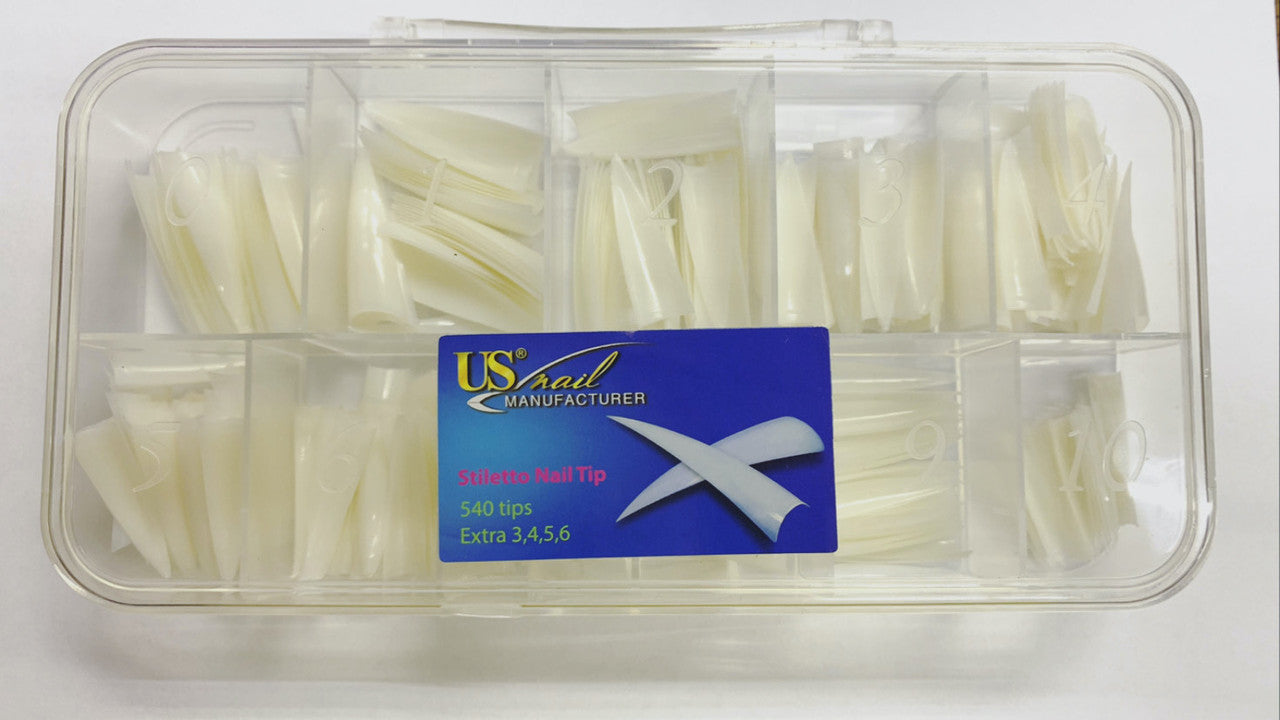 USN - Stiletto Natural Nail Tips Refill
