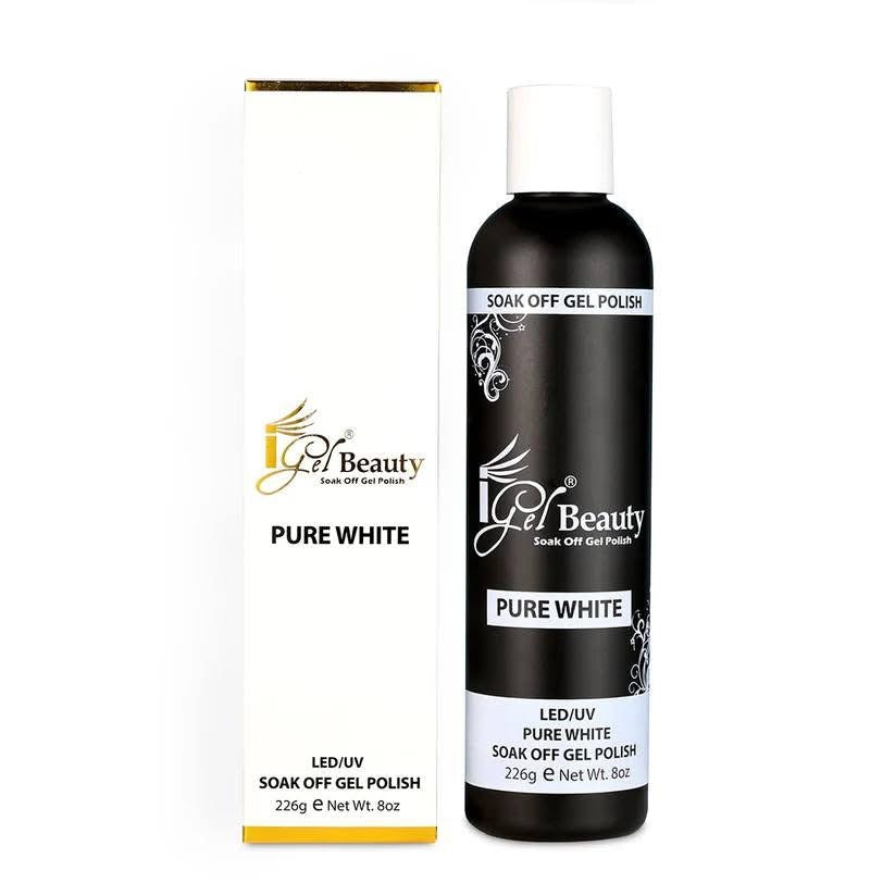 iGel Pure White 8oz Refill - Buy 1 Get 12 Size 0.5oz Free