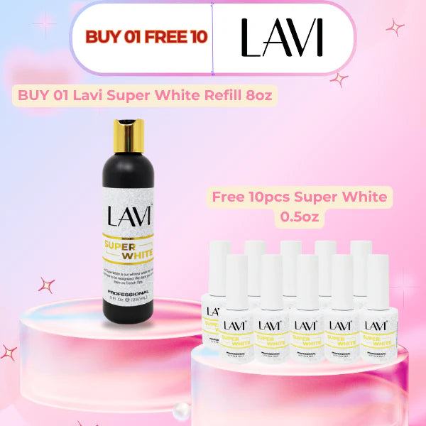 Lavi Super White Refill 8oz, Buy 01 Get 10 Lavi Super White 0.5oz