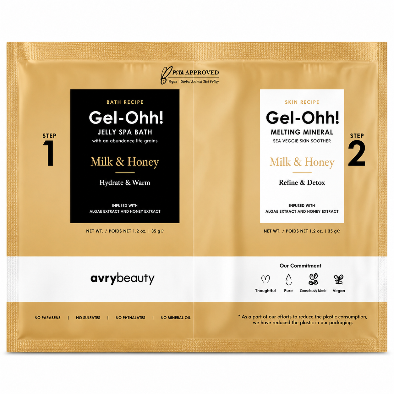 Gel-Ohh Jelly Spa Bath - Milk & Honey (Case 120Pcs)