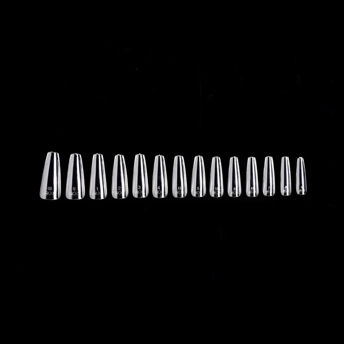 iGel PRO-X Soft Gel Nail Tips 15, Natural Coffin Long