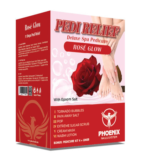 PHOENIX Pain Relief Pedicure 11 Steps - Rose Glow