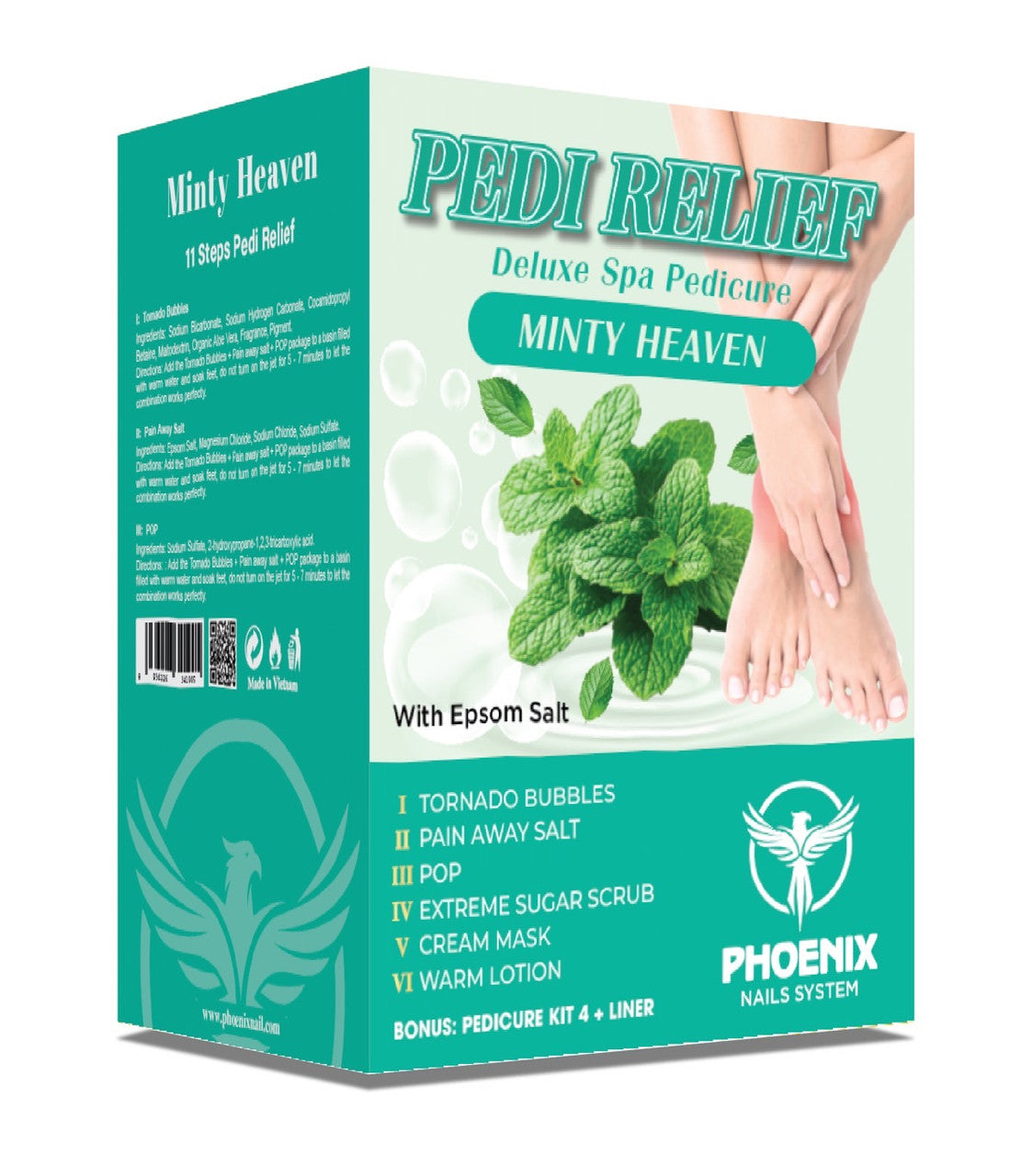 PHOENIX Pain Relief Pedicure 11 Steps - Minty Heaven