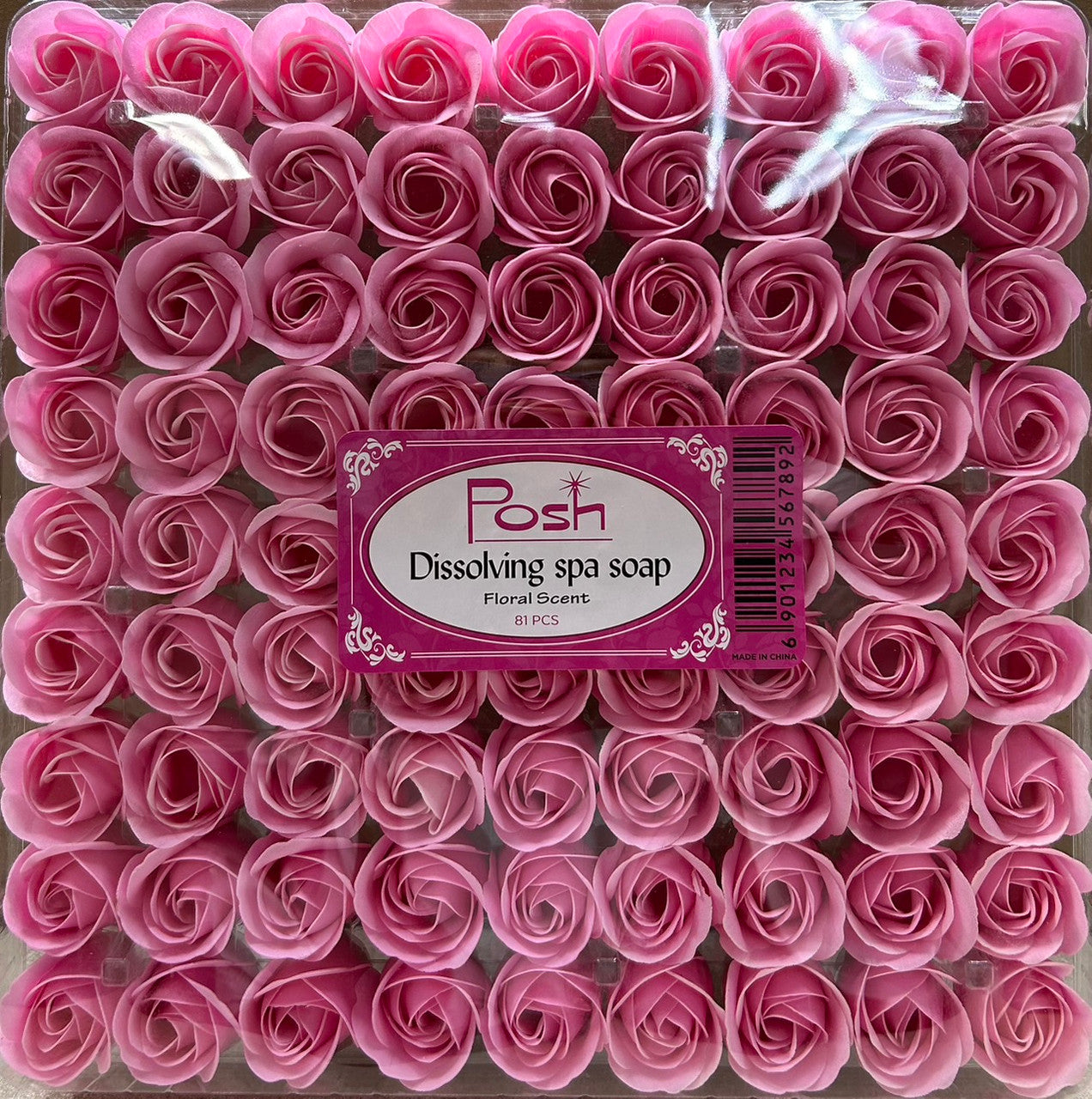 POSH Dissolving Spa Soap 81pcs - Rose Pink