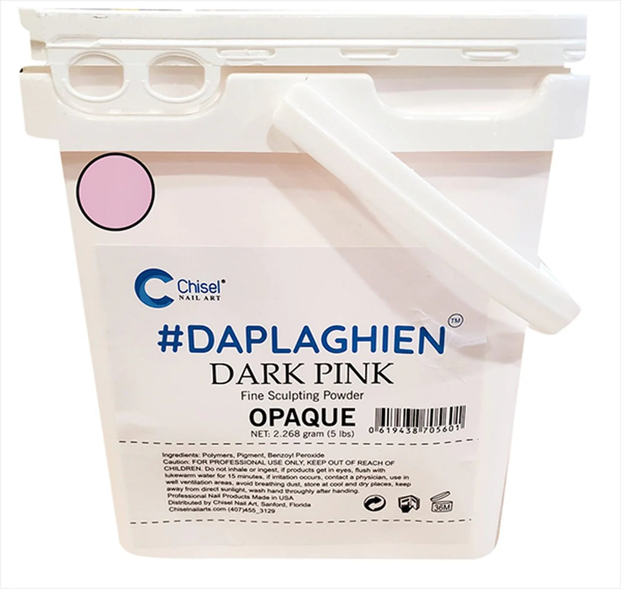 Chisel POWDER (Dap La Ghien) 5lbs, PINK & WHITE Collection, DARK PINK