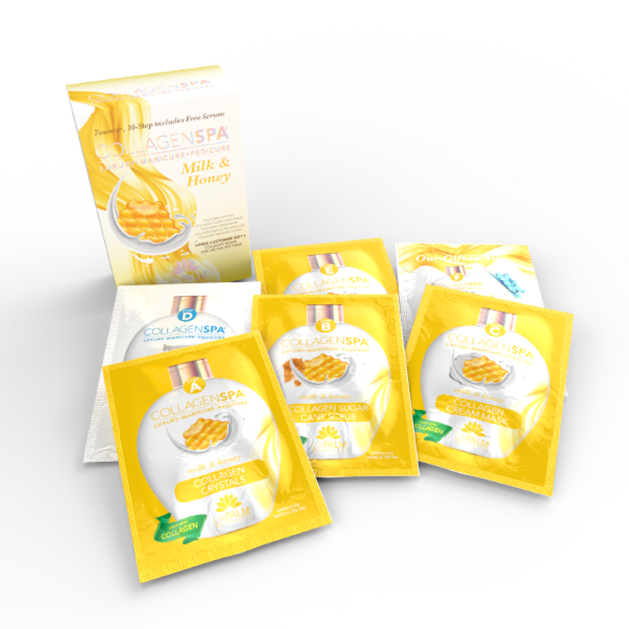 La Palm Collagen Spa 10 Step With Pedi Kit - Milk Honey