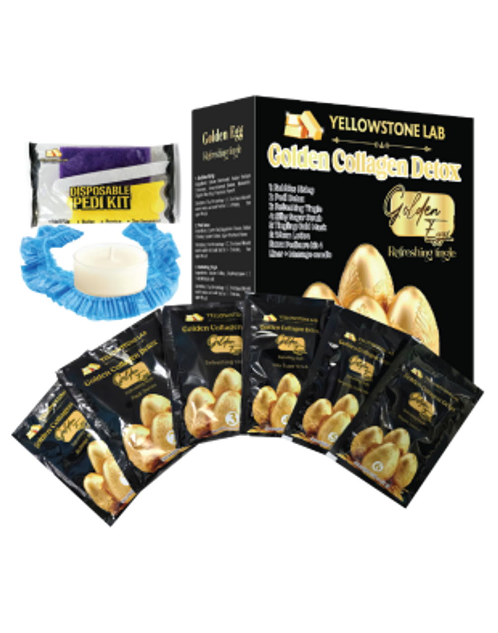 Yellow Stone Golden Collagen Detox 12 Step - Golden Egg