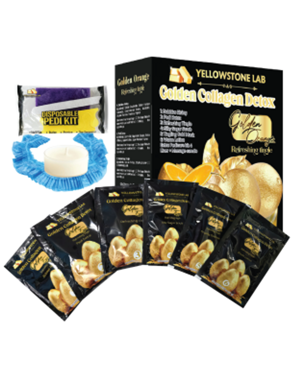 Yellow Stone Golden Collagen Detox 12 Step - Golden Orange
