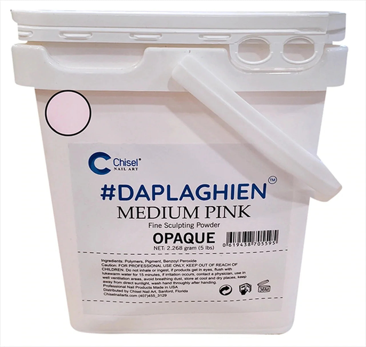 Chisel POWDER (Dap La Ghien) 5lbs, PINK & WHITE Collection, MEDIUM PINK