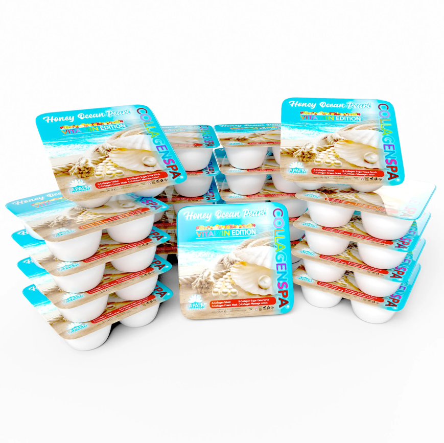 CollagenSpa 4 Step Pedi Tray Honey Ocean Pearl