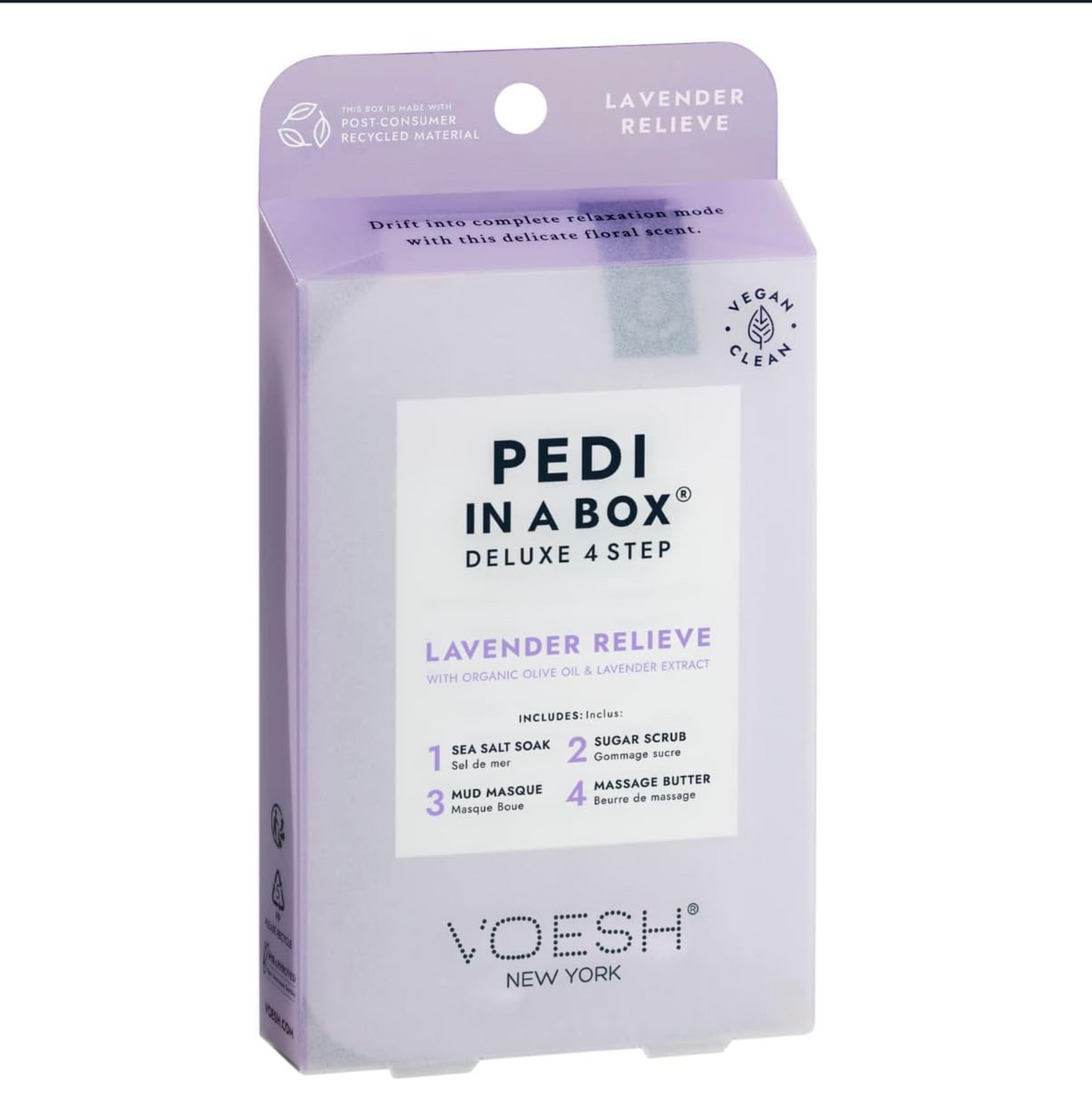 Voesh Pedi in Box 4-Step Lavender Relieve Case 50Pcs
