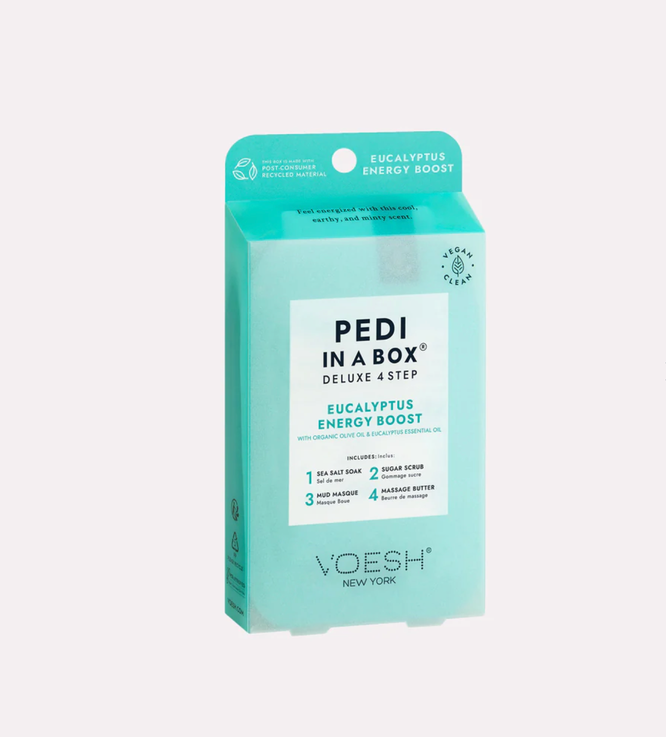 Voesh Pedi in Box 4-Step Eucalyptus Energy Boost Case 50Pcs