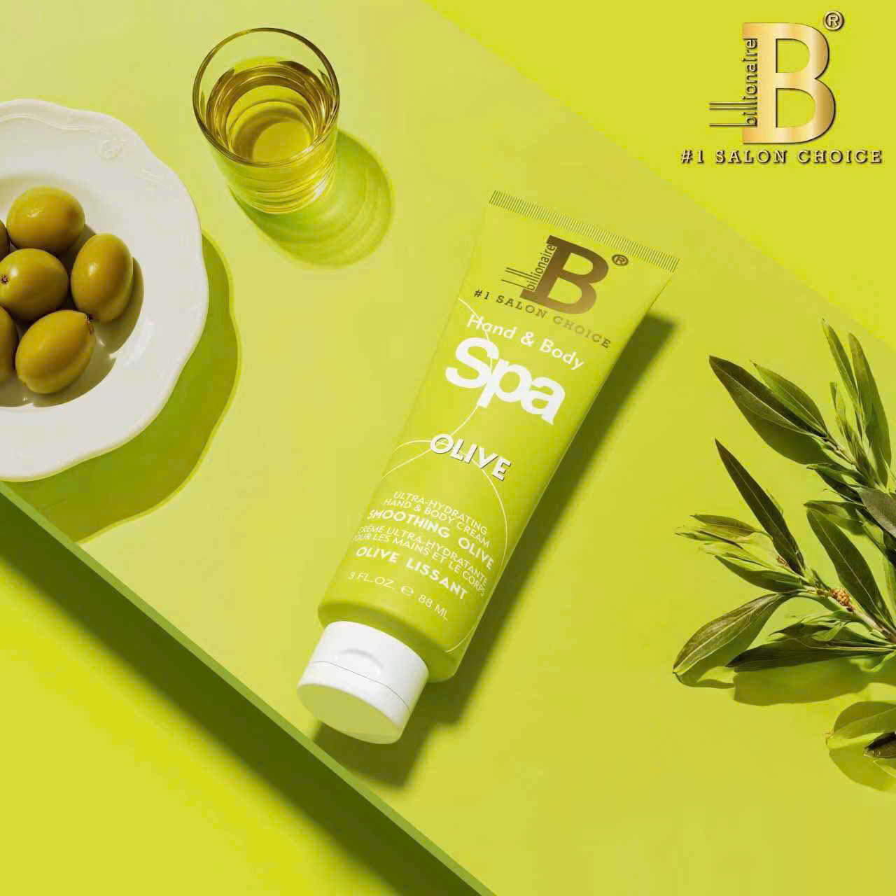 Billionaire - Hand & Body Lotion Cream Smoothing - Olive 3oz