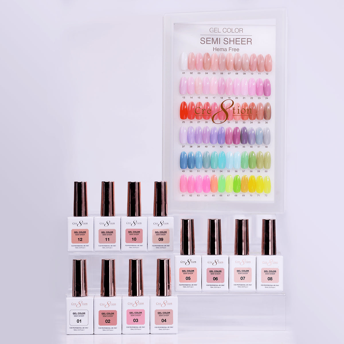 Cre8tion Hema Free Semi-Sheer Collection 0.5oz - 72 Colors