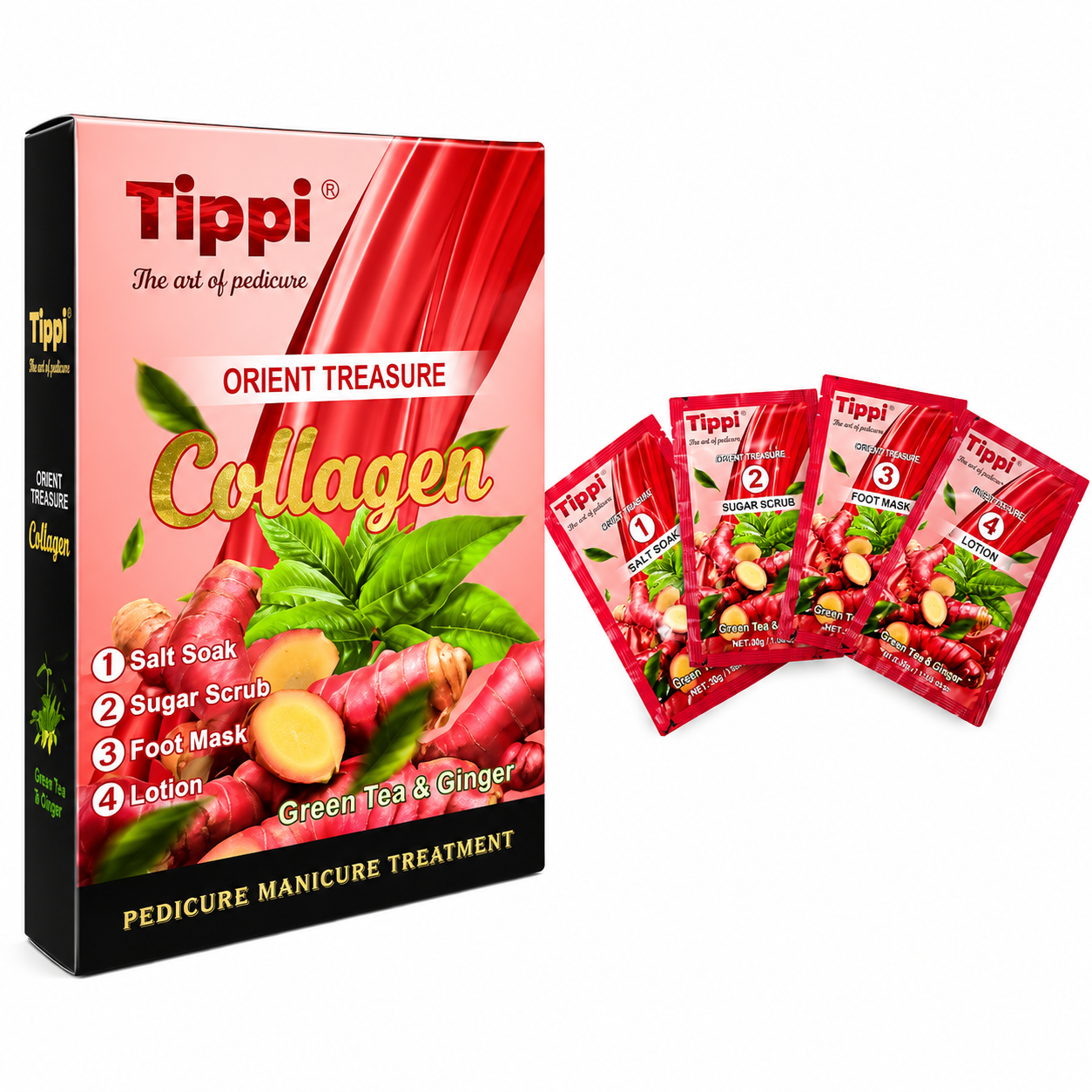 Tippi Collagen Pedi in a Box 4in1 (Case 50 pcs) Pallet 112 Case
