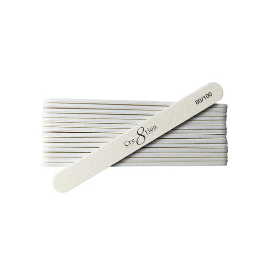 Cre8tion Nail File Regular White Sand, Grit 80/100, CASE