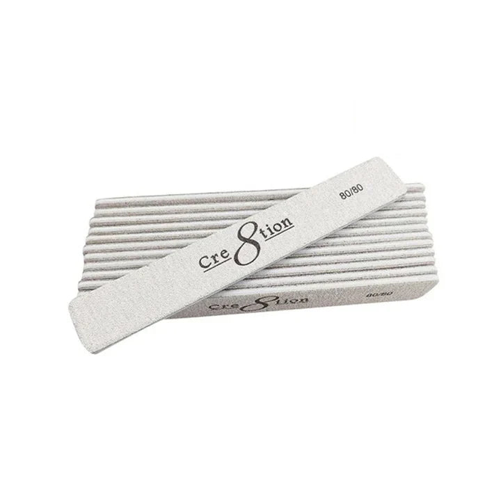 Cre8tion Nail File JUMBO White Sand, Grit 80/80, CASE