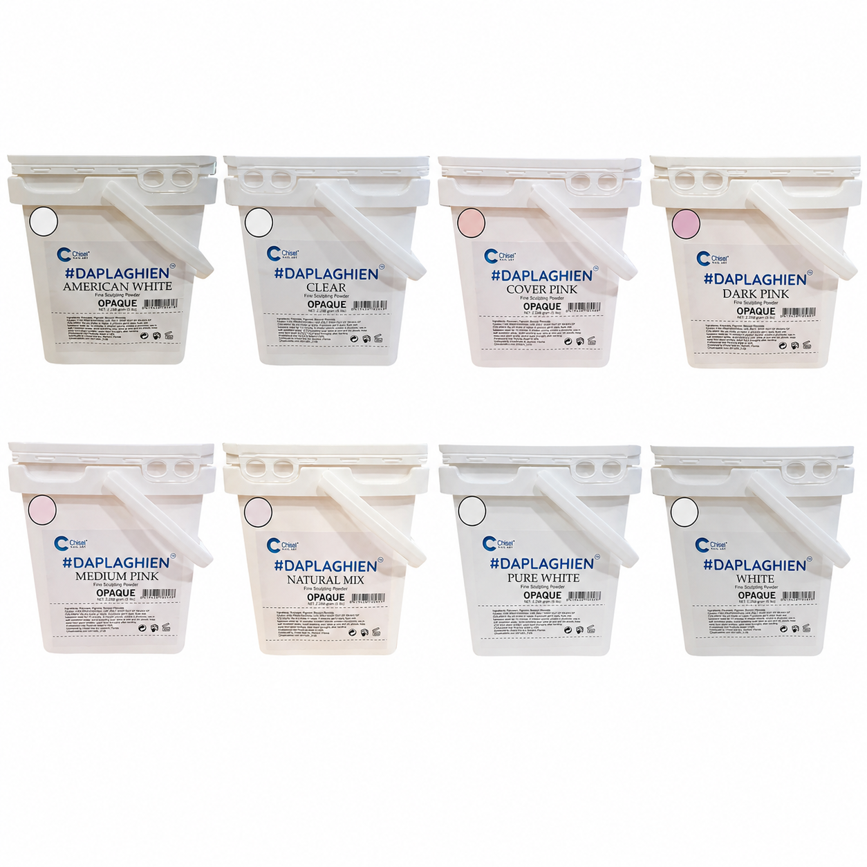 Chisel POWDER (Dap La Ghien) 5lbs | Pink & White Collection Professional Nail Powder