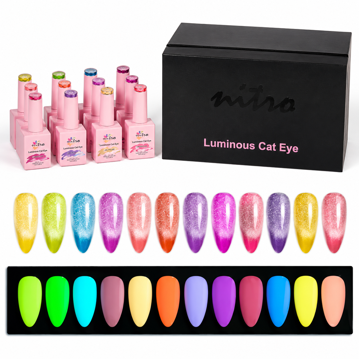 Nitro Luminous Cat Eye Gel Polish Collection – 12 Colors