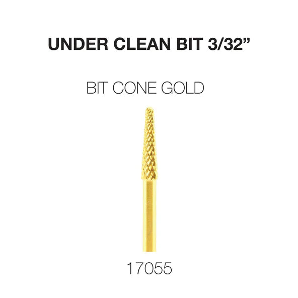 Cre8tion Under Clean 3/32, Carbide Bit Cone, Gold