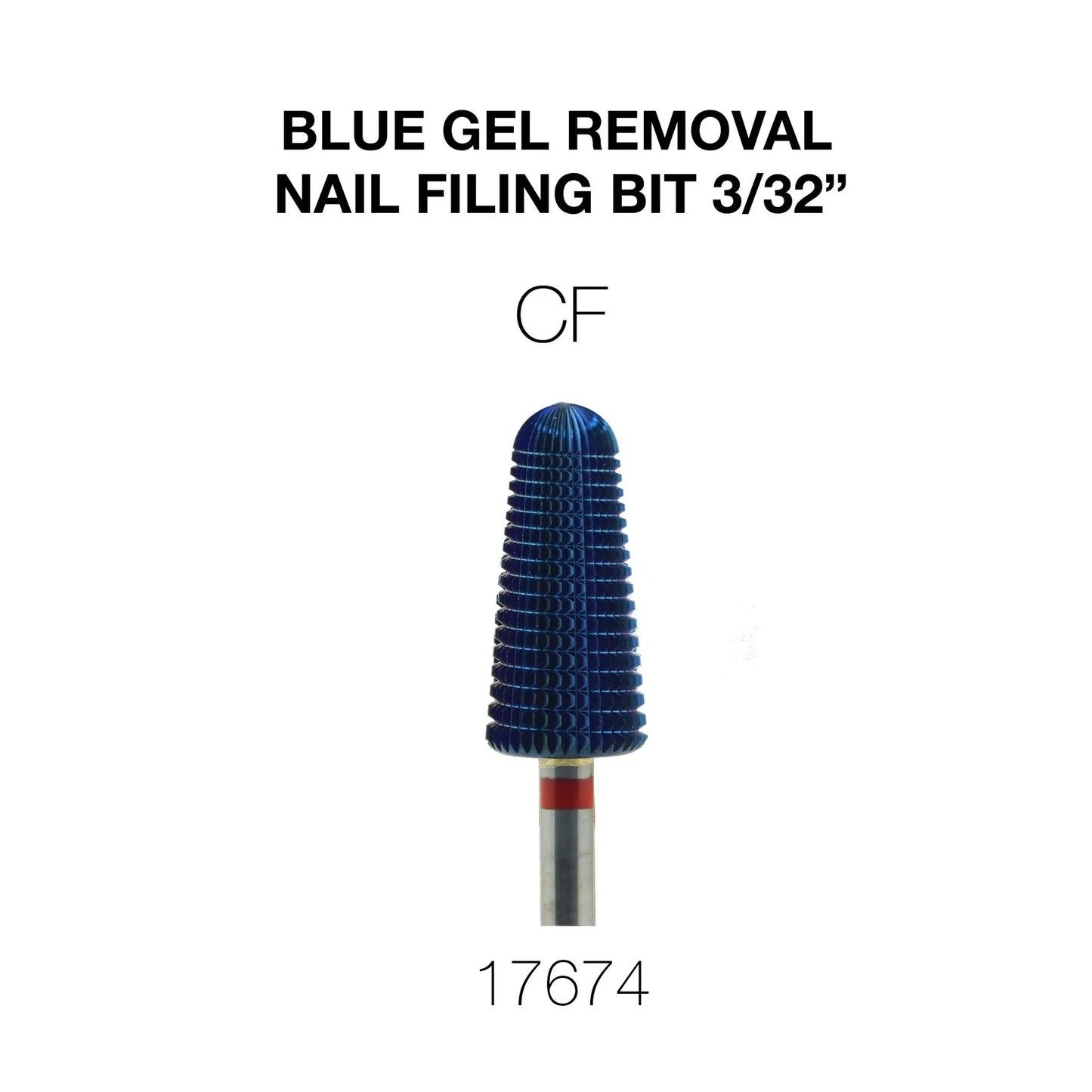 Cre8tion Blue Gel Removal Nail Filling Bit, FINE, CF 3/32