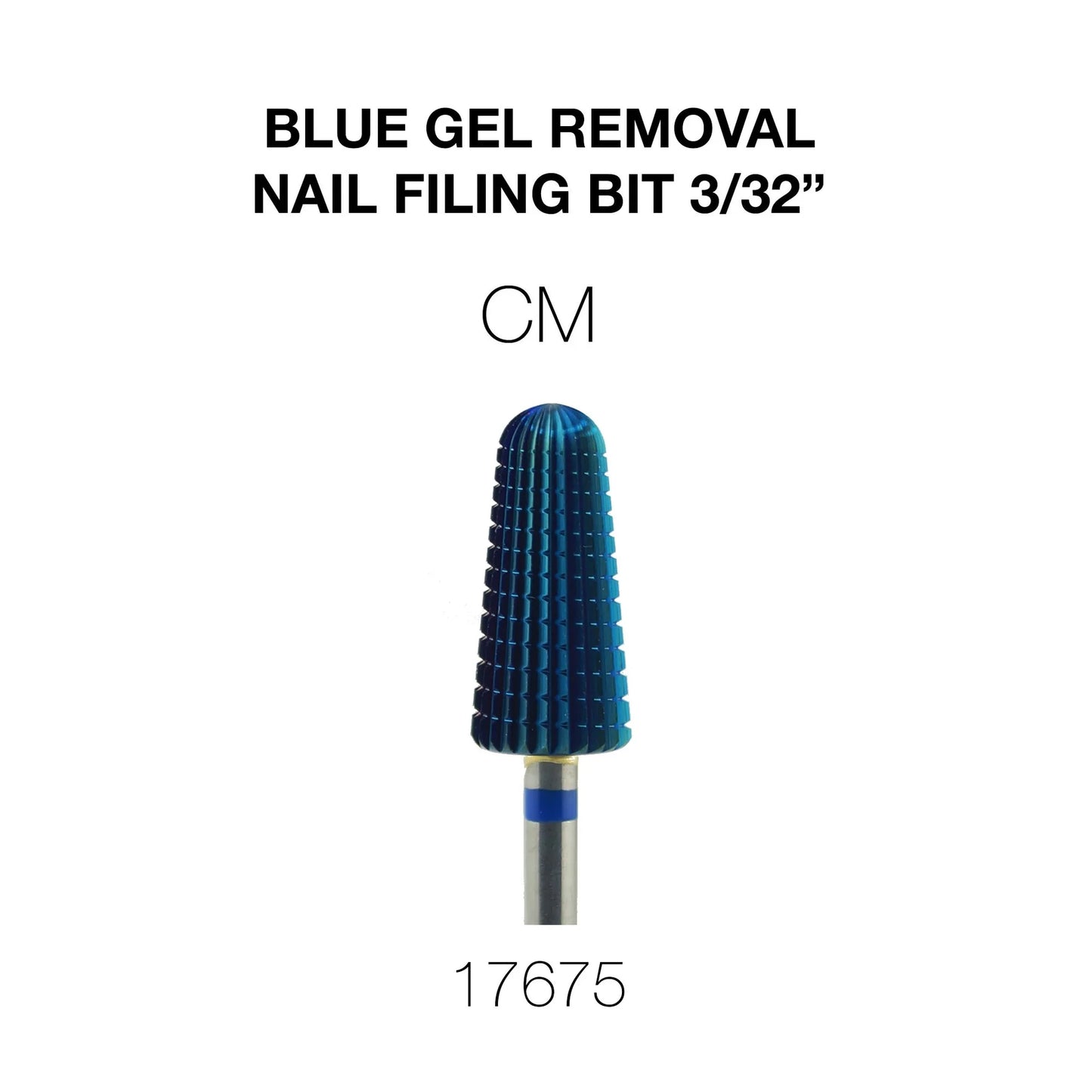 Cre8tion Blue Gel Removal Nail Filling Bit, MEDIUM, CM 3/32