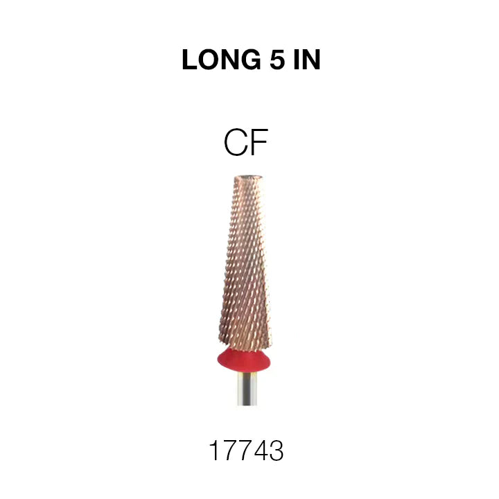 Cre8tion 5in1 Nail Filing Bit - LONG, CF 3/32 (Pk: 50 pcs/box)
