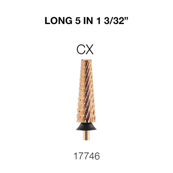 Cre8tion 5in1 Nail Filing Bit - LONG, CX 3/32 (Pk: 50 pcs/box)