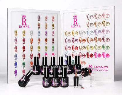 Sparkly Reflective Cat Eye Gel Collection – 36 Colors | Magnetic Glitter Nail Polish Set