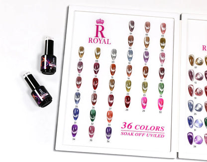 Sparkly Reflective Cat Eye Gel Collection – 36 Colors | Magnetic Glitter Nail Polish Set