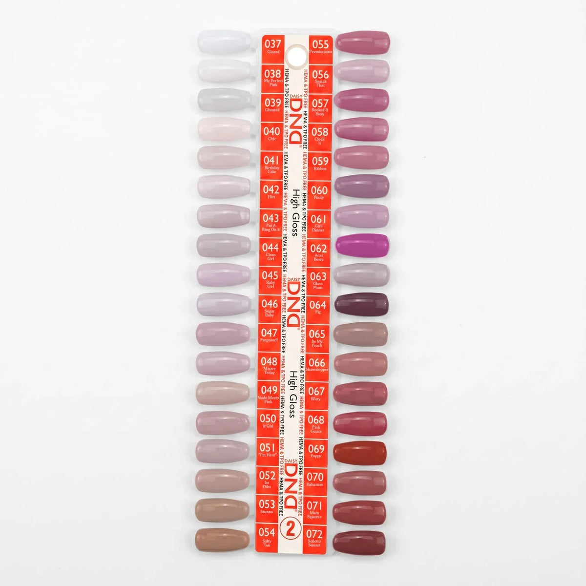 DND Duo Matching Color (HEMA/TPO Free) - 36 Colors Board 2 - High Gloss (037 - 072)