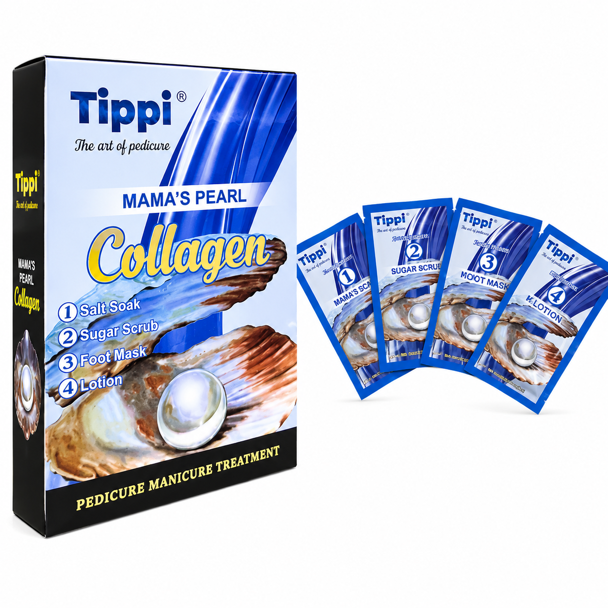 Tippi Collagen Pedi in a Box 4in1 (Case 50 pcs) Pallet 112 Case