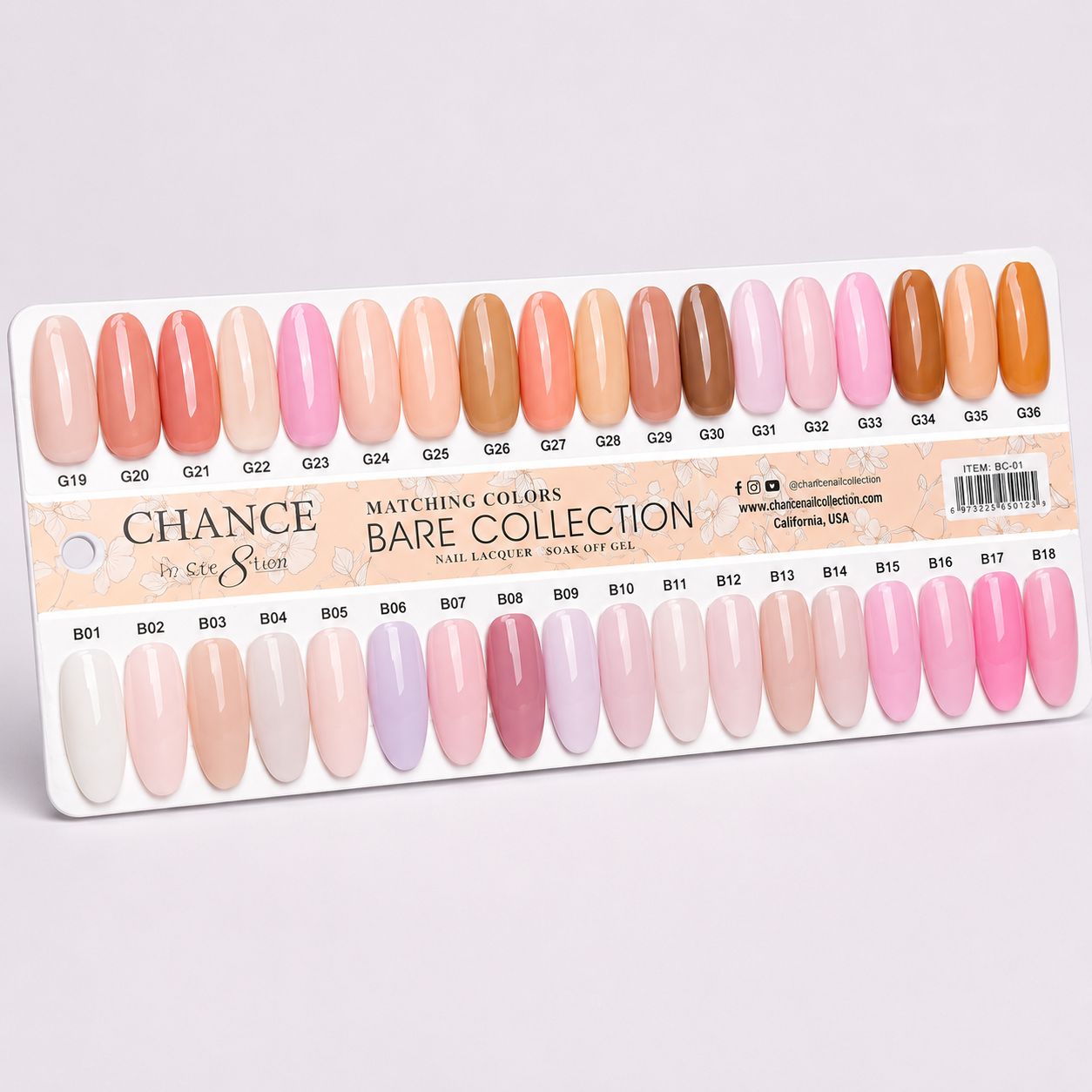 Chance Matching  - 36 Colors #B01 - #B36 - Bare