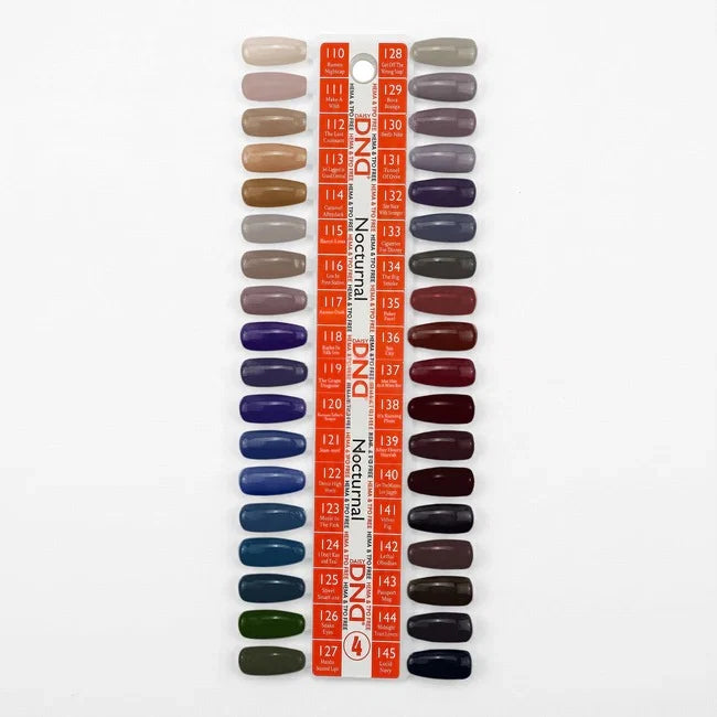 DND Duo Matching Color (HEMA/TPO Free) - 36 Colors Board 4 - Nocturnal (110 - 145)