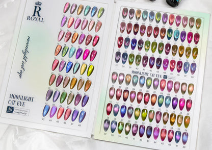 Moonlight Cat Eye Gel Collection – 48 Colors | Magnetic Shimmer Nail Polish Set