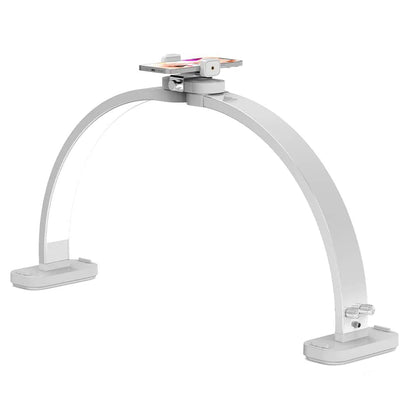 Foldable Half Moon Nail Lamp for Desk | Professional LED Nail Table Light with Phone Holder