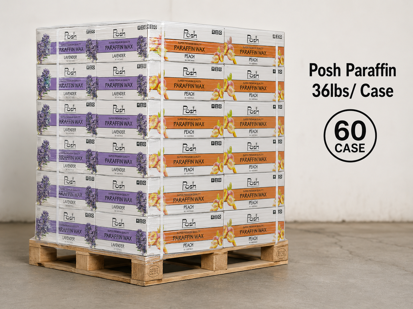 Posh Paraffin Premium Wax Treatment - Bulk Wholesale Pallet (60 Cases Full Pack)