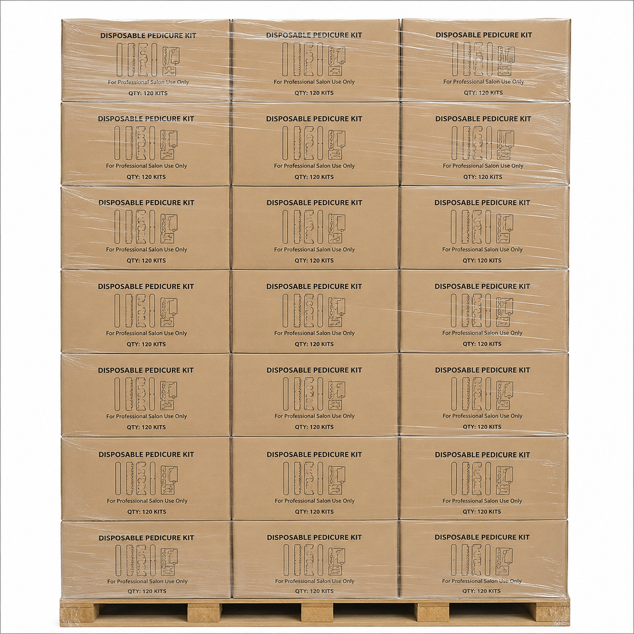Kinggel Professional 4 PCS Disposable Pedicure Kit 400Pcs - Pallet 36 Case