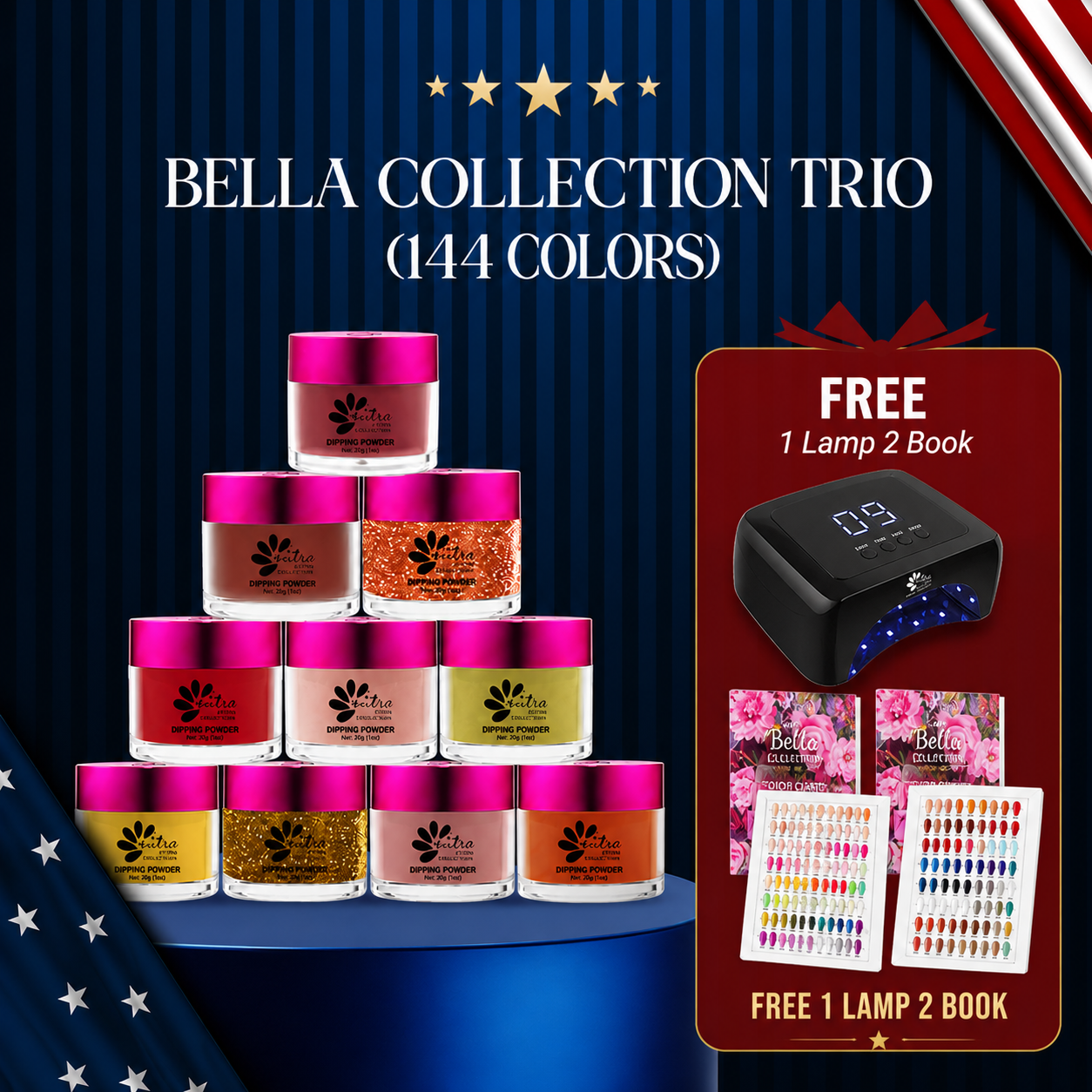 Nitro Bella Collection – 144 Colors 4in1 Professional Nail System