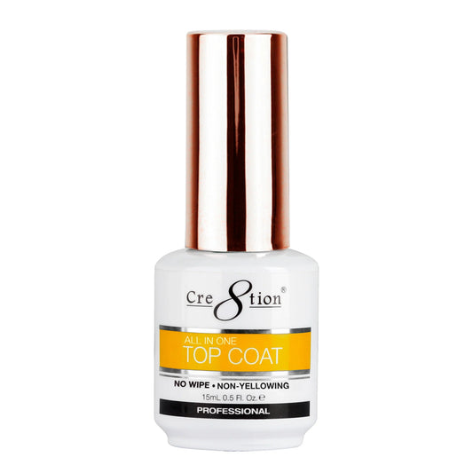 Cre8tion All In One 0.5oz - Top Coat No Wipe, Non-Yellowing