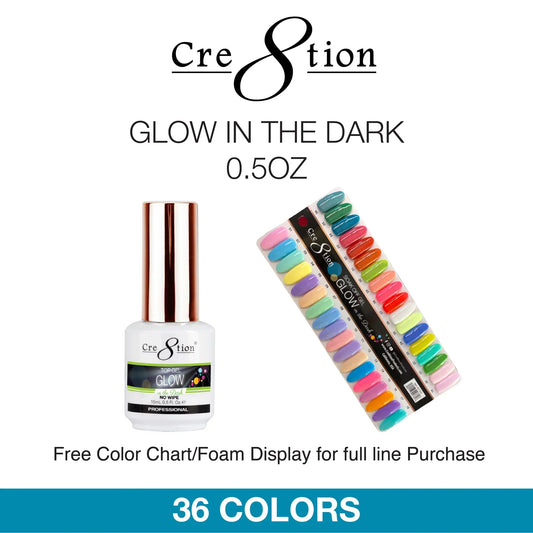 Cre8tion 0.5oz GEL GLOW IN THE DARK 36 Colors