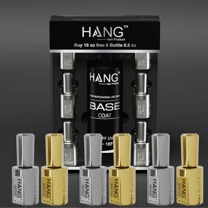 Base Coat Combo – 16oz with 6 Bottles + Extra 3 Duo Base & Top 0.5oz