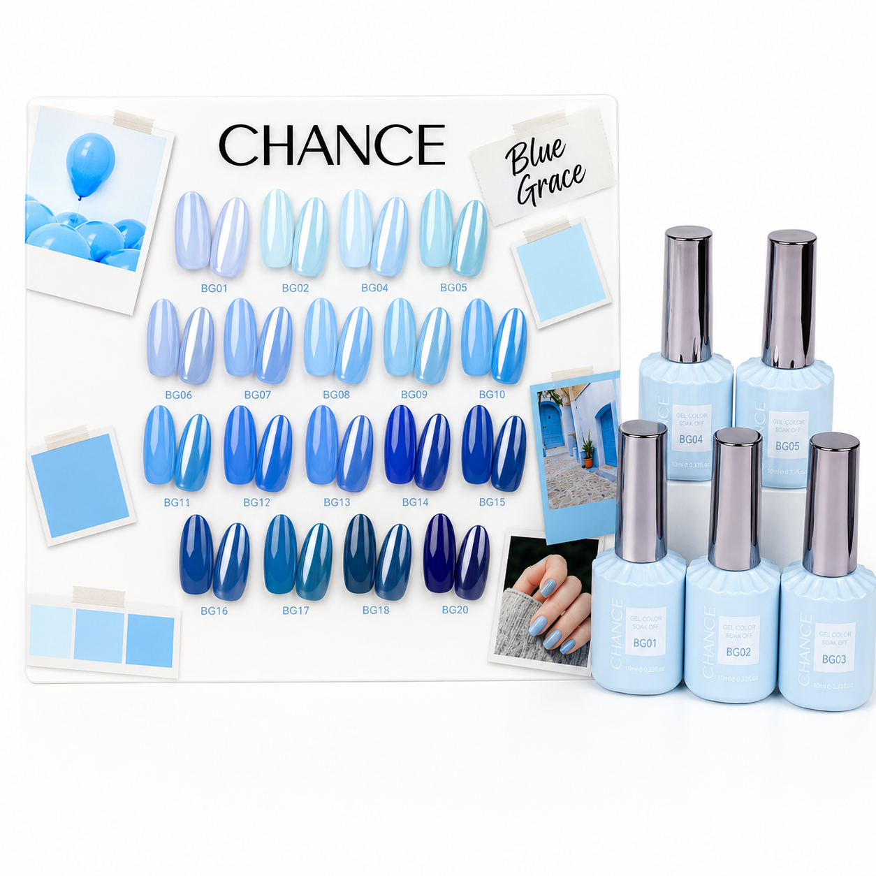 Chance Gel 0.5oz Full Kit (18 Colors) - Blue Grace