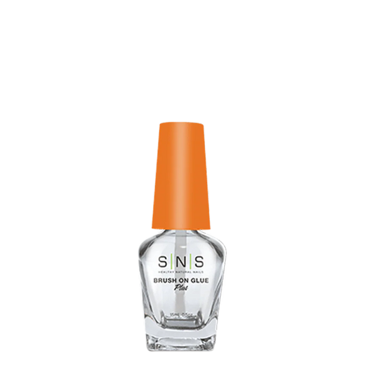 SNS Glass Bottle, Brush On Glue (Orange Cap), 0.5oz