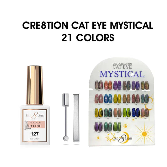 Cre8tion Cat Eye Gel Kit – Mystical Collection | 21 Colors (95–103, 127–138)