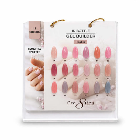 Cre8tion Gel Collection - Overlay/Brush on Builder Bold 0.5oz - Set 18 Colors