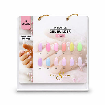 Cre8tion Gel Collection - Overlay/Brush on Builder Fresh 0.5oz - Set 12 Colors