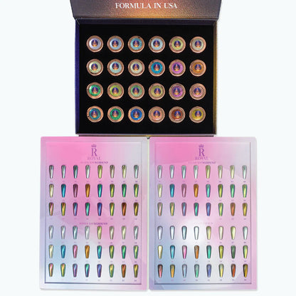 Cat Eye Chrome Powder Collection 2-in-1 – 24 Colors | Magnetic & Mirror Effect Nail Powder Set