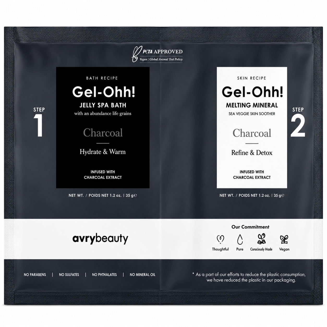 Gel-Ohh Jelly Spa Bath - Charcoal (Case 120Pcs)